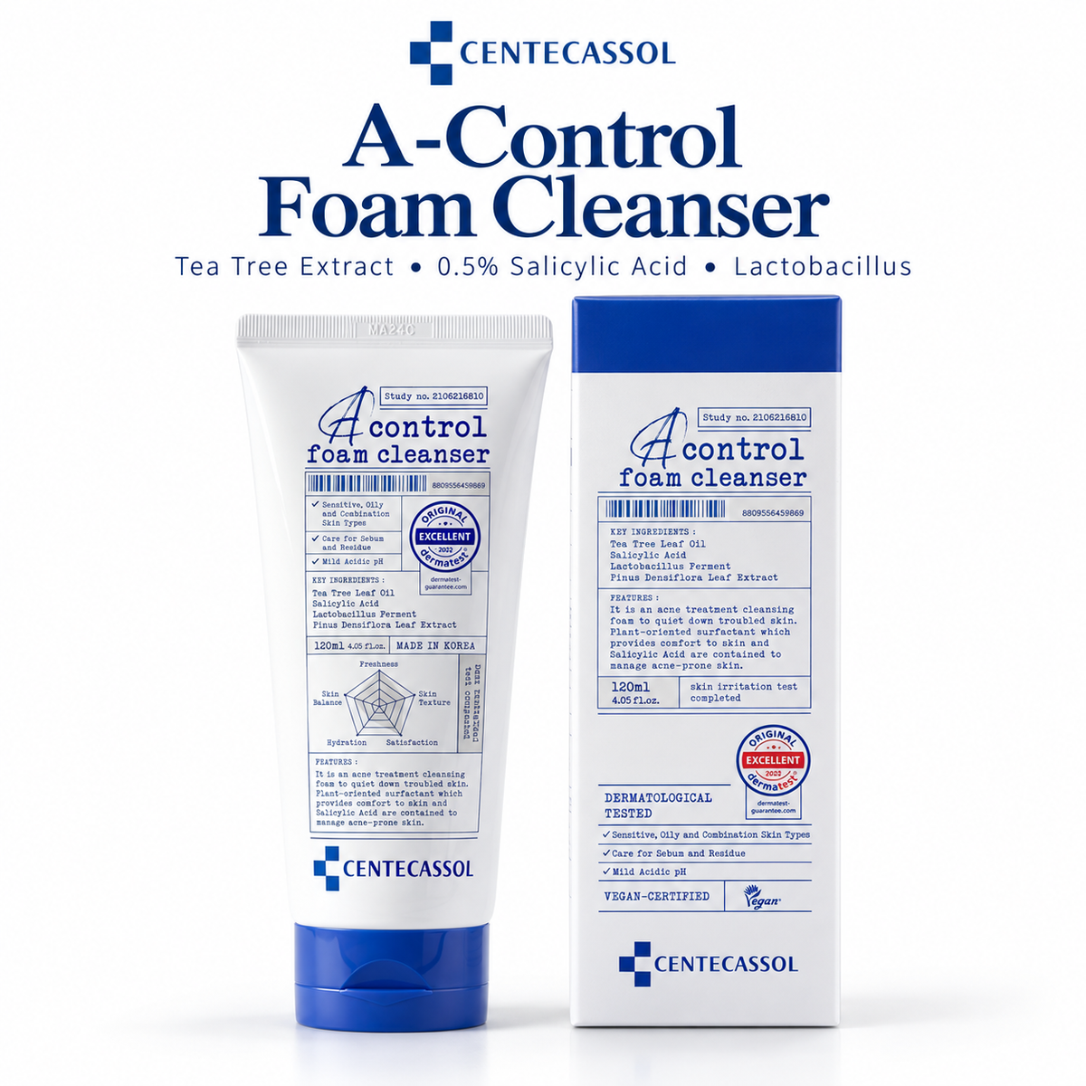 Centecassol A-Control Foam Cleanser 120ml